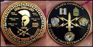 United States States Army 2D Cyber Protection Battalion, Bravo Company challenge coin